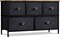 Sorbus Dresser with 5 Drawers - Storage Chest Organizer Unit with Steel Frame, Wood Top, Easy Pull Fabric Bins - Long Wide TV Stand for Bedroom Furniture, Hallway, Closet & Office Organization